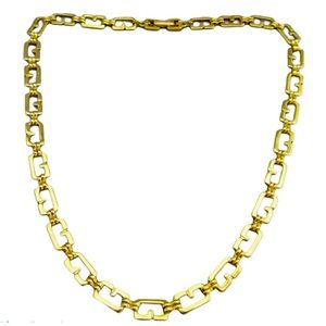 GIVENCHY Vintage G Logo link necklace gold